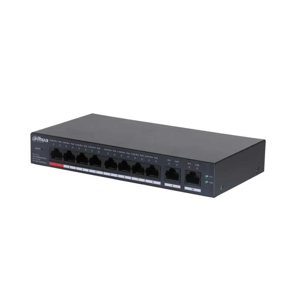 CS4010-8ET-110 10-Port Cloud Managed Desktop Switch with 8-Port PoE