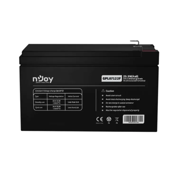 GPL07122F baterija za UPS 12V 7Ah (BTVACGUOBTF2FCW01B)