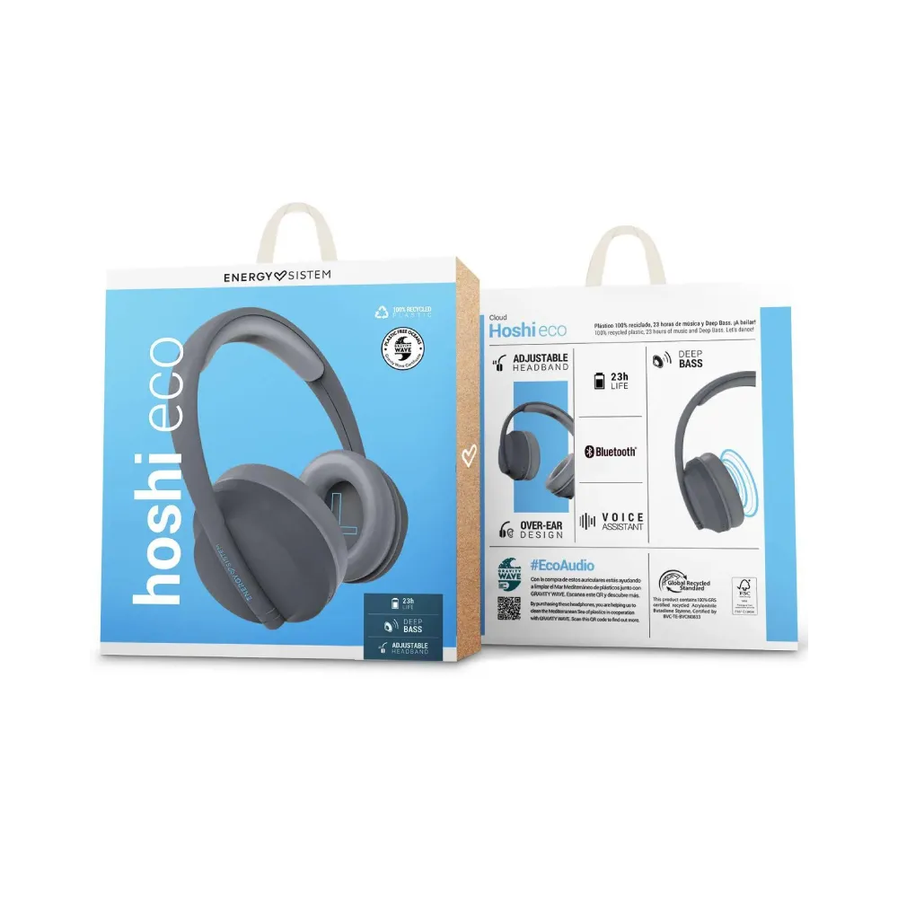 Hoshi ECO Cloud Bluetooth slušalice sa mikrofonom sive (M45756)