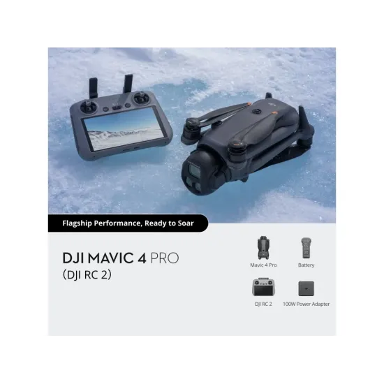 DJI Mavic 4 Pro + DJI RC 2, 100MP Hasselblad Camera, 6K/60fps HDR Video, 51-Min Flight time