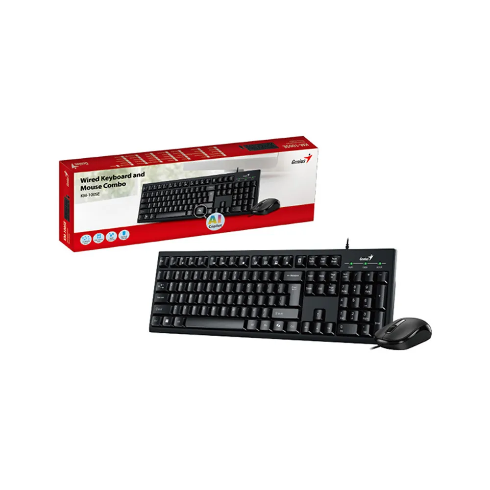 KM-100SE USB US crna tastatura+ USB crni miš