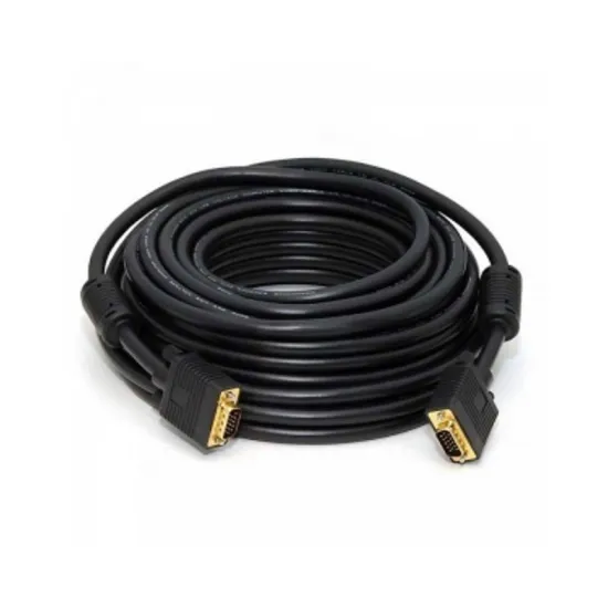 Kabl VGA D-sub M/M 15m HQ feritno jezgro crni