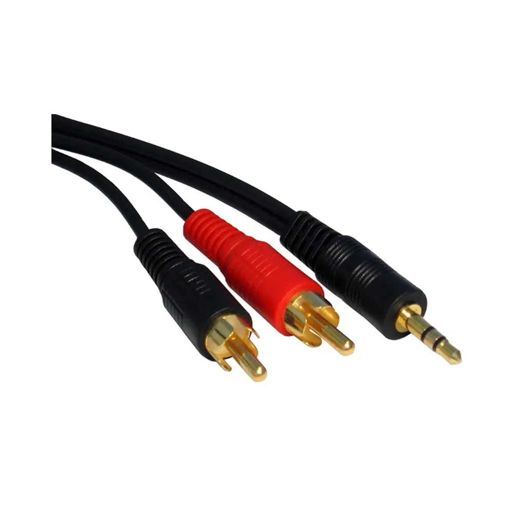 Kabl audio 3.5mm - 2xRCA 5m crni
