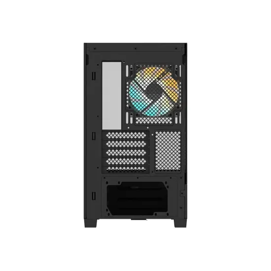 GIGABYTE C201 Panoramic Mid Tower PC Case(mini-ITX/m-ATX), Pre-installed 3 ARGB fans, USB*2, Black