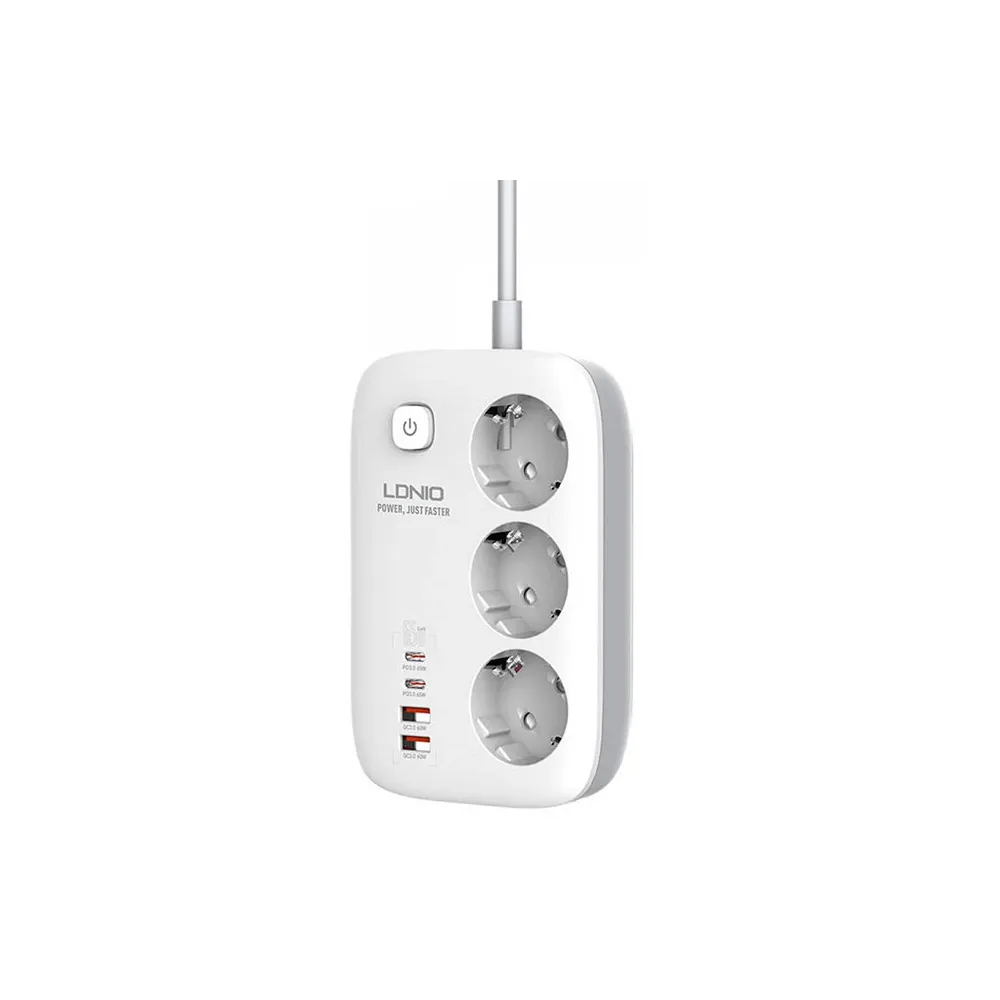 SEW3436 Kabl naponski produžni 3 x šuko + 3 x USB + 2 x Tip C