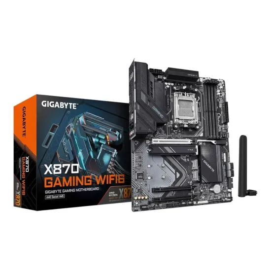 GIGABYTE AMD Ryzen MB X870 GAMING WIFI6,4*DDR5 8200MT/s, 1*PCIe 5.0/3*M.2,USB4,HDMI,AM5,WIFI6,2.5GbE