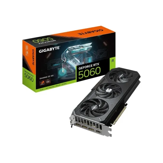 GIGABYTE VGA GeForce RTX 5060 GAMING OC 8G GDDR7, 128 bit, DP*3(2.1b)/HDMI*2(2.1b)