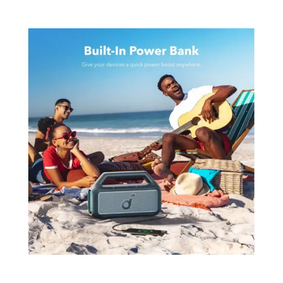 Soundcore Boom 2 80W 2.1 prenosivi bluetooth IPX7 zvučnik plavi