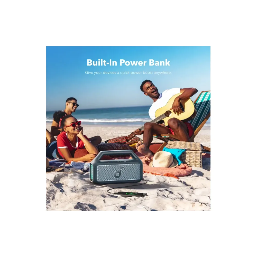 Soundcore Boom 2 80W 2.1 prenosivi bluetooth IPX7 zvučnik plavi