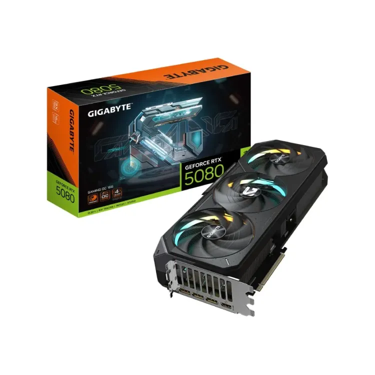GIGABYTE VGA GeForce RTX 5080 GAMING 16GB GDDR7 OC Edition, 256-bit, DP*3(2.1b)/HDMI*1(2.1b)