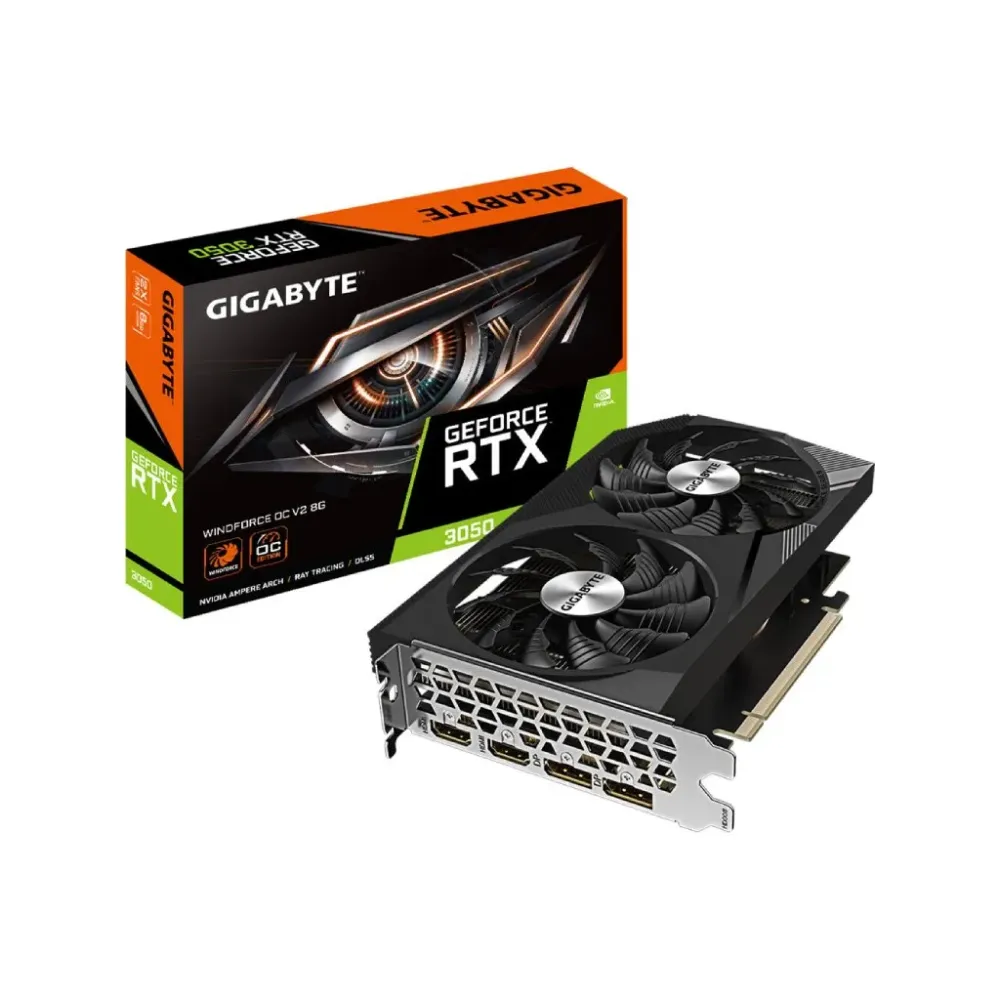 GIGABYTE VGA NVIDIA GeForce RTX 3050 WINDFORCE OC V2 8GB GDDR6, 128bit, DP*2(1.4a)/HDMI*2(2.1)