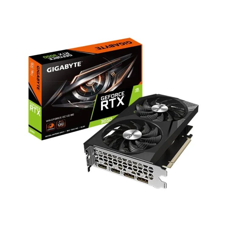 GIGABYTE VGA NVIDIA GeForce RTX 3050 WINDFORCE OC V2 8GB GDDR6, 128bit, DP*2(1.4a)/HDMI*2(2.1)
