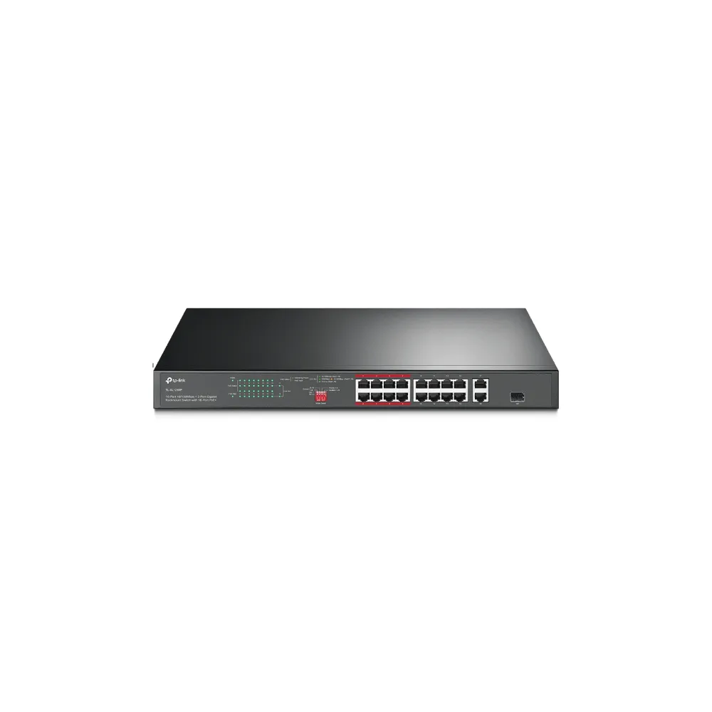 TL-SL1218P POE 16 PORTA 10/100MBS + 2GIG LAN