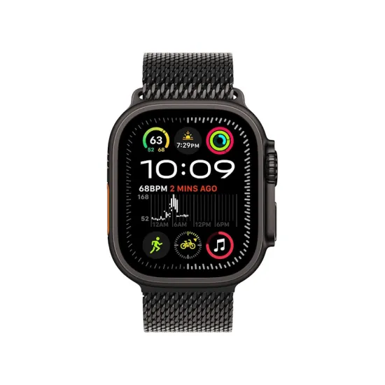 Watch Ultra2 v2 Cellular 49mm Black Titanium Case with Black Titanium Milanese Loop - M (mx5u3se/a)