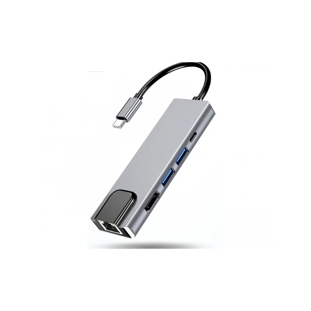 E-GREEN Adapter USB 3.1 tip C (M) -HDMI +2 x USB 3.0