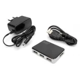 Digitus Adapter USB 2.0, 4-Port Hub, 4x USB A/F, 1x USB Bmini/F incl. USB A/M to mini5P cable