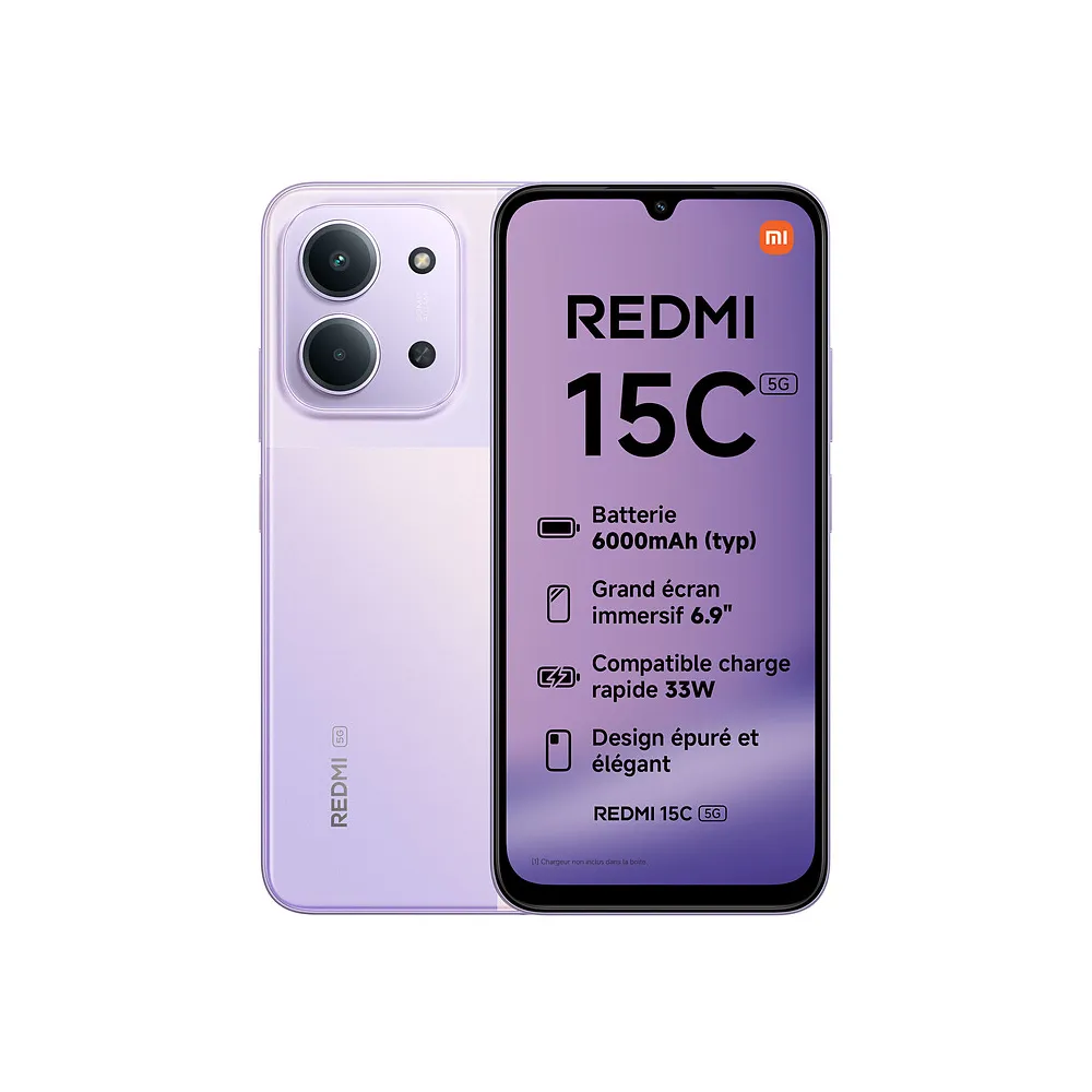 XIAOMI Redmi 15C 5G 4GB/128GB, ljubicasta