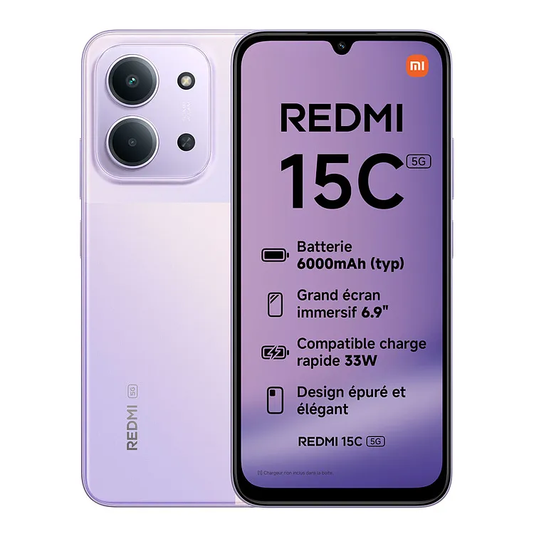 XIAOMI Redmi 15C 5G 4GB/128GB, ljubicasta
