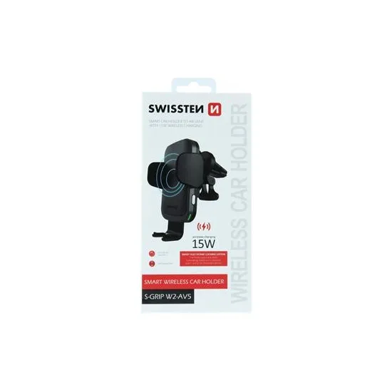 Swissten Car holder with wireless charger, S-grip W2-AV5