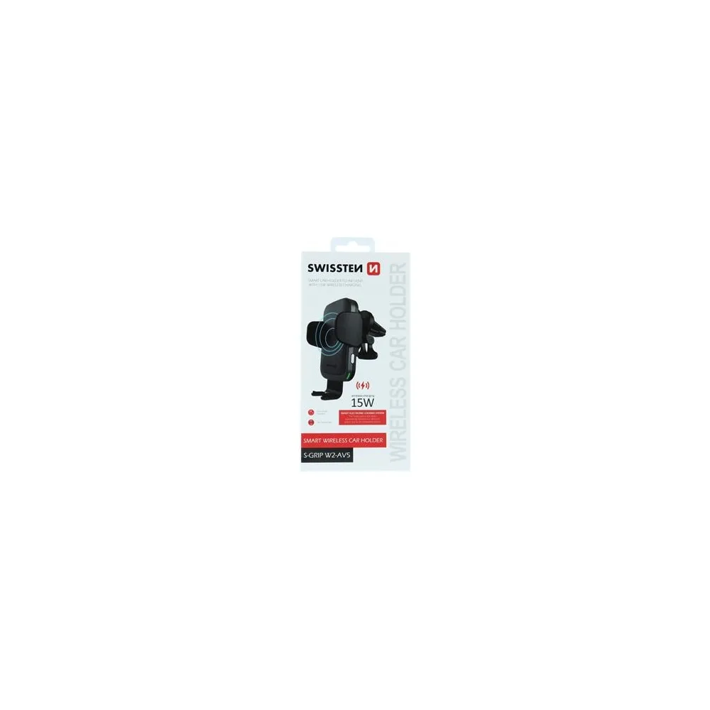 Swissten Car holder with wireless charger, S-grip W2-AV5