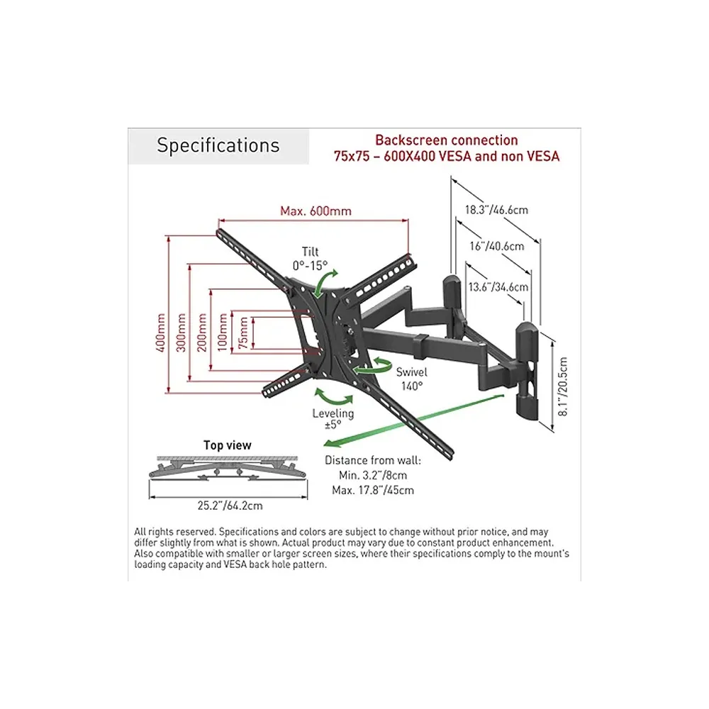 BM464 LCD TV zglobni zidni nosač od 13 do 90 inča
