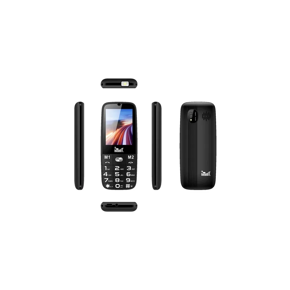 MeanIT Mobilni telefon SENIOR 15 crni