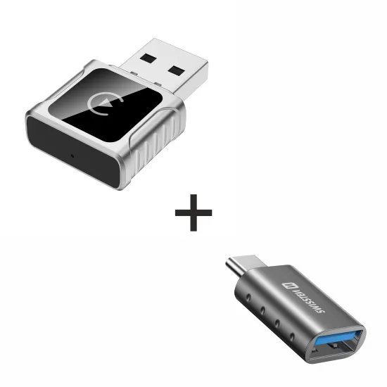 Swissten Adapter CarLink - Appe CarPlay / Android Auto (+ Adapter USB-A / USB-C)