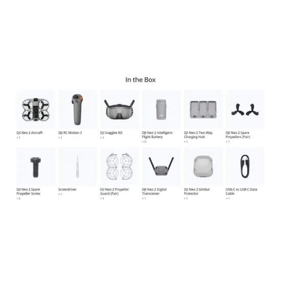 DJI NEO 2 Motion Fly More Combo - RC Motion 3 + DJI Goggles N3 + 3 Neo 2 Battery