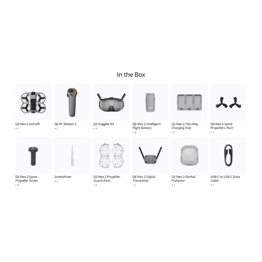 DJI NEO 2 Motion Fly More Combo - RC Motion 3 + DJI Goggles N3 + 3 Neo 2 Battery