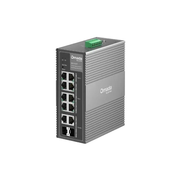 TP-LINK IES210GPP Omada 10-Port Gigabit Industrial Easy Managed Switch with 6-Port PoE+&2-Port PoE++