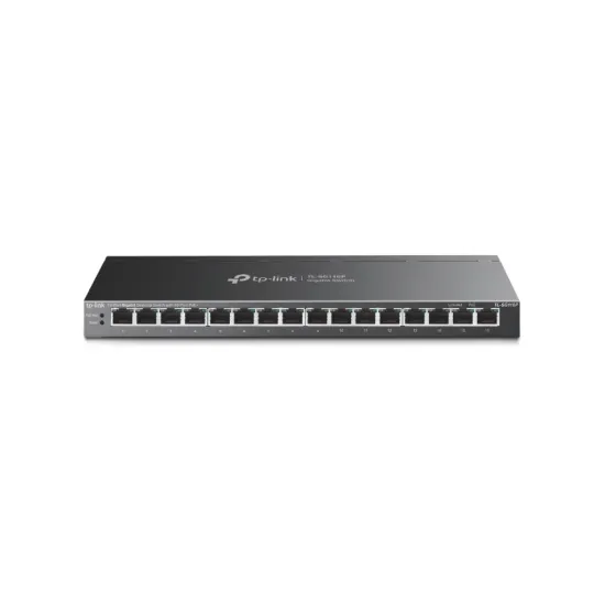 TP-LINK TL-SG116P 16-Port Gigabit Desktop Switch with 16-Port PoE+,Up to 250 m data,120 W PoE Budget