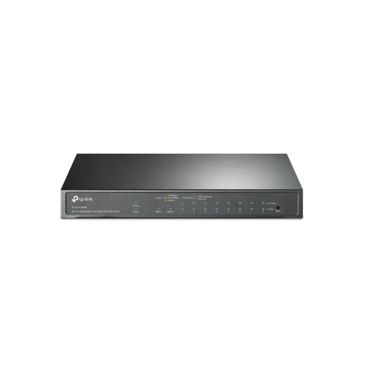 TP-LINK TL-SG1210MPE 10-Port Gigabit Easy Smart Switch with 8-Port PoE+, 123 W PoE budget