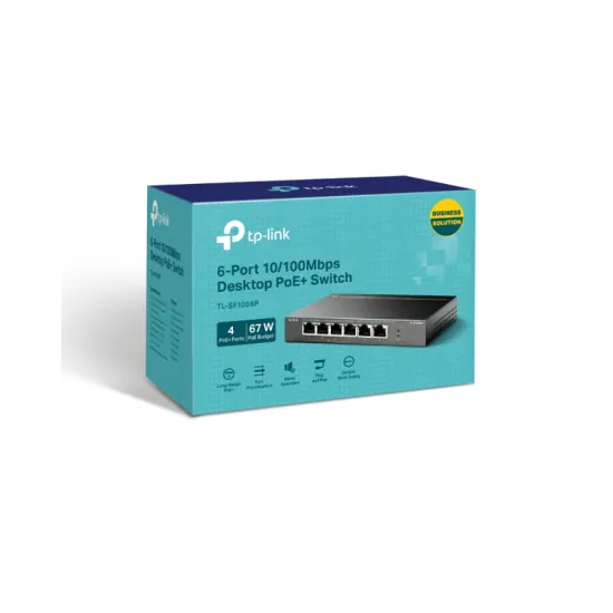 TL-SF1006P PoE switch 6 porta(4 poe+2)