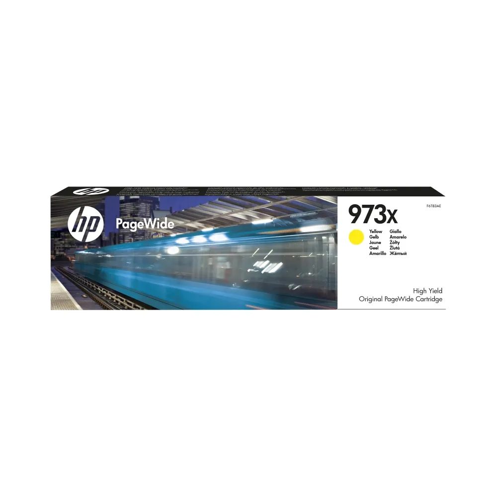 HP 973X High Yield Yellow Orig inal PageWide Cartridge