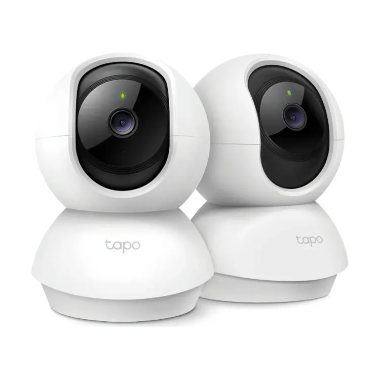 TP-LINK TAPO C210P2 Indoor 2K Pan/Tilt/Zoom Security Camera Set with Advanced Night Vision