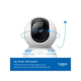 TP-LINK TAPO C210P2 Indoor 2K Pan/Tilt/Zoom Security Camera Set with Advanced Night Vision