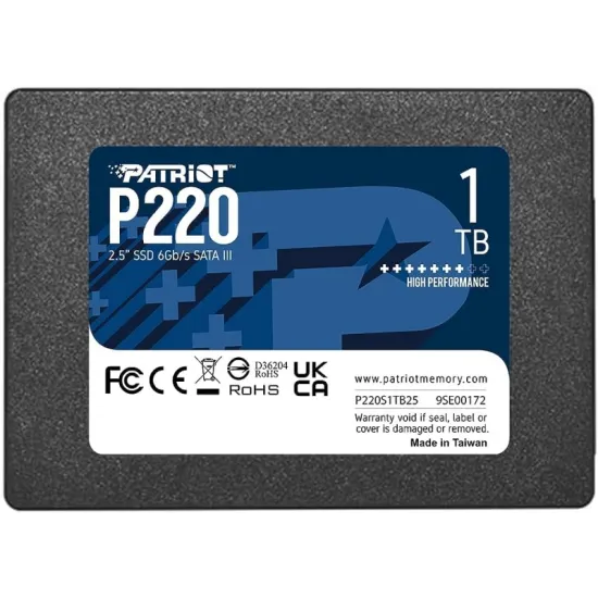 Patriot SSD 1TB 2.5 7mm P220 (r/w: 550/500 MBs)