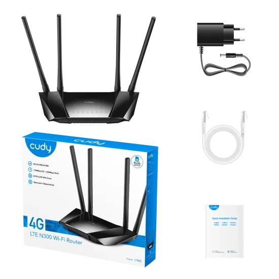 CUDY Router LT400 N300 4G LTE Wi-Fi