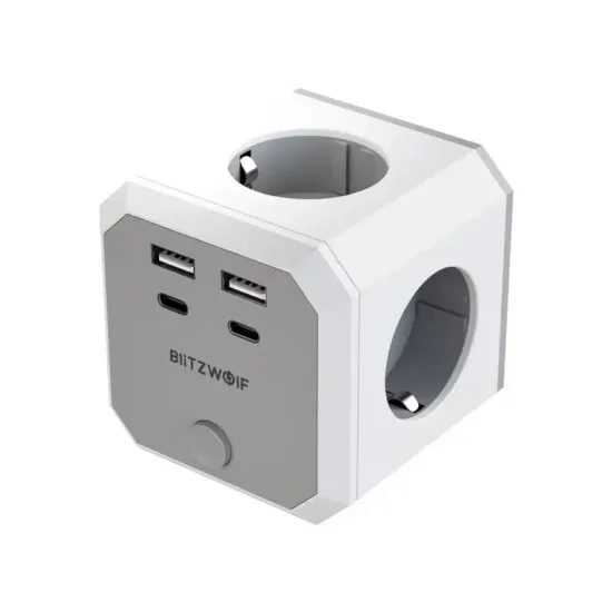 BlitzWolf BW-EC2 Power Cube 8-u-1 (4x AC / 2x USB-A / 2x USB-C)