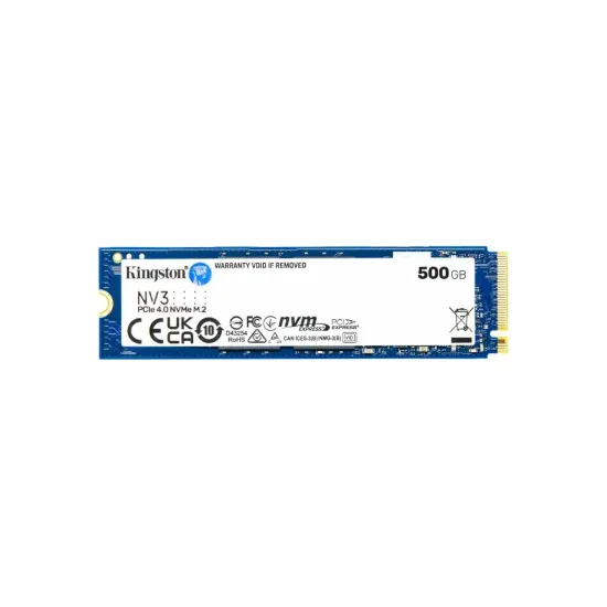 KINGSTON 500GB NV3 PCIe 4.0 NVMe SSD, Up to 5000MB/s read, 3000MB/s write