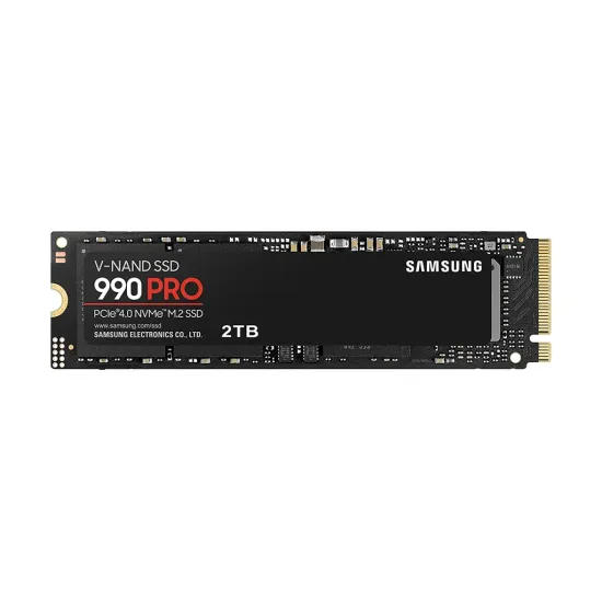 SAMSUNG M.2 SSD 2TB 990 PRO, PCI-E 4.0 NVMe 2.0, Read Up to 7450 MB/s, Write Up to 6900 MB/s