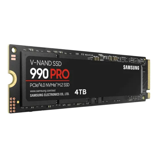 SAMSUNG M.2 SSD 4TB 990 PRO, PCI-E 4.0 NVMe 2.0, Read Up to 7450 MB/s, Write Up to 6900 MB/s