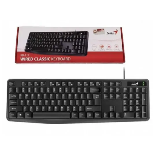 GENIUS Zicana tastatura KB-117 US USB, crna