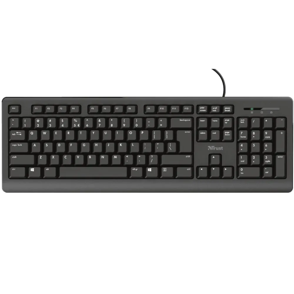 TRUST Primo Keyboard Zicana,YU,Crna
