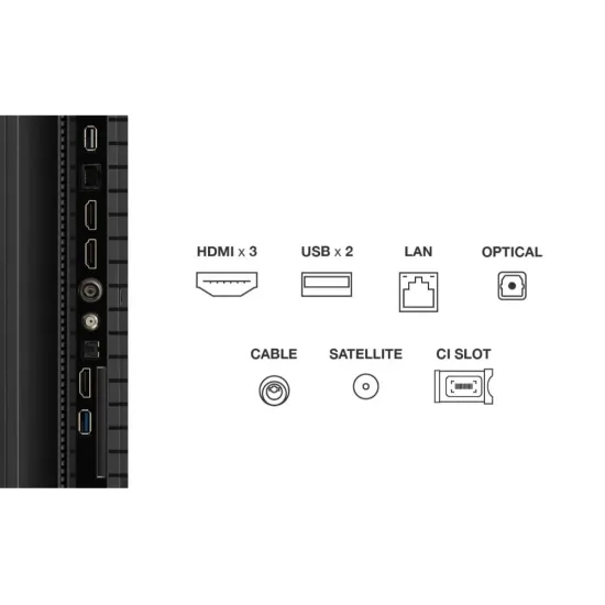 TCL 75P7K QLED TV 75 ultra HD, Google TV smart, AiPQ processor, Dolby Atmos,slim dizajn(bez okvira)