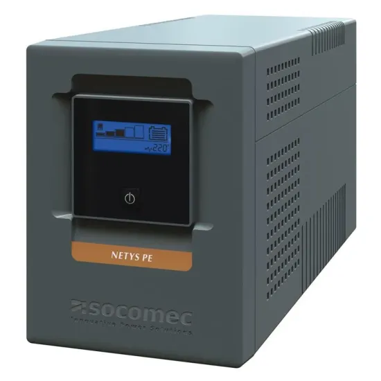Socomec UPS NeTYS PE 2000VA/1200W 230V 50/60Hz, AVR, RJ45, USB, LCD, Line interactive, Step wave