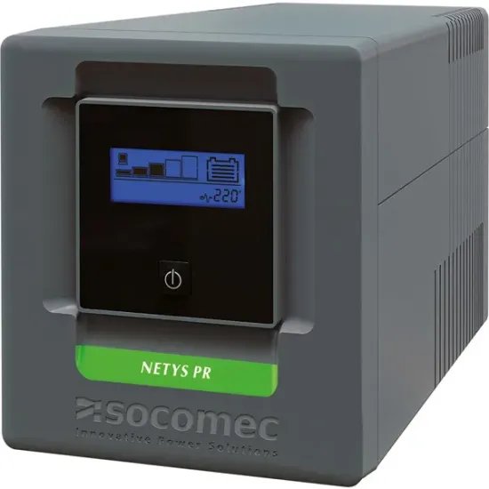 Socomec UPS NeTYS PR-MT 1000VA/700W 230V 50/60Hz, AVR, RJ45, USB, LCD, Line interactive, Sinewave