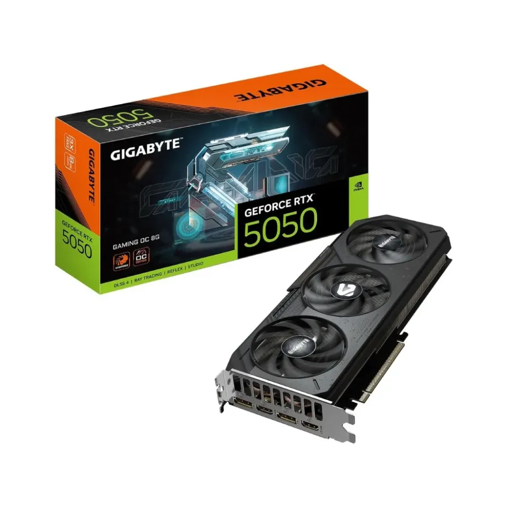 GIGABYTE VGA GeForce RTX 5050 GAMING OC 8G GDDR6, 128 bit, DP*2(2.1b)/HDMI*2(2.1b)