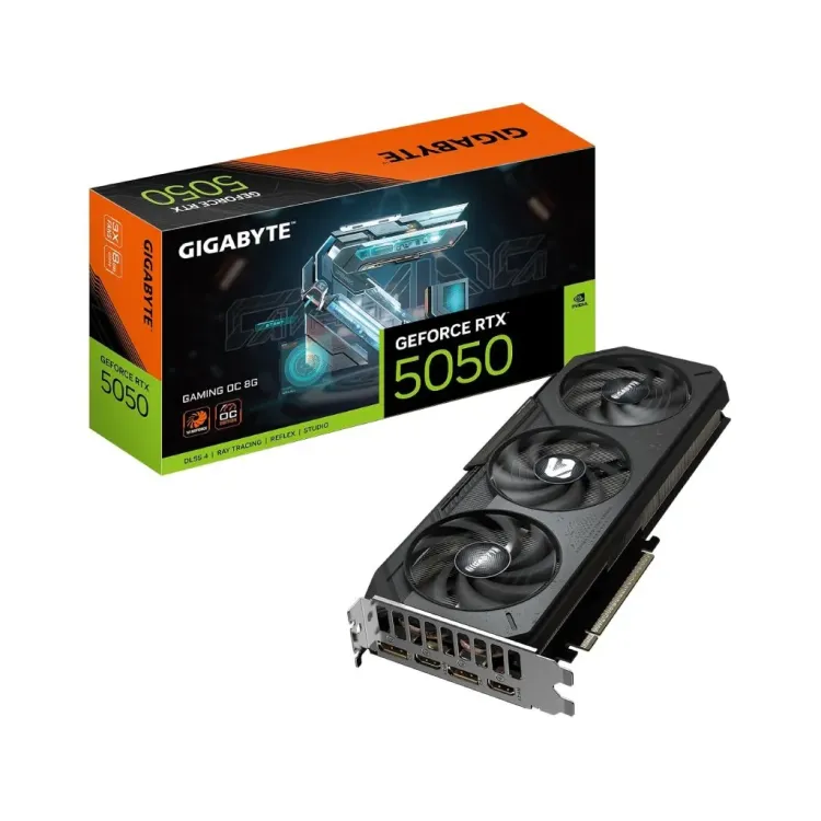 GIGABYTE VGA GeForce RTX 5050 GAMING OC 8G GDDR6, 128 bit, DP*2(2.1b)/HDMI*2(2.1b)