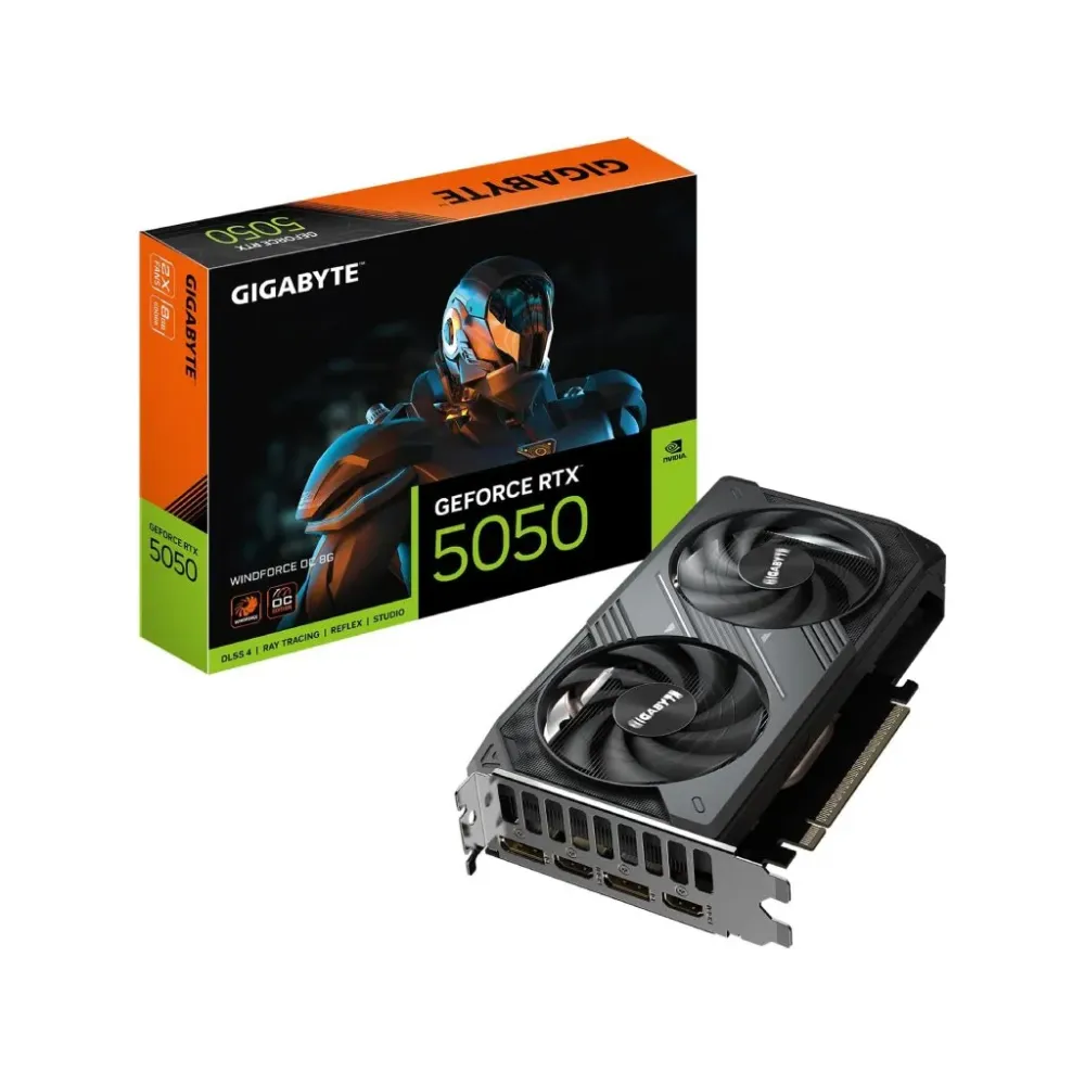 GIGABYTE VGA GeForce RTX 5050 WINDFORCE OC 8G GDDR6, 128 bit, DP*2(2.1b)/HDMI*2(2.1b)